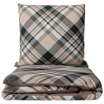 Sateen Bedding Set „Flanko“. Bedding sets 135x200, 140x200 cm, 200x200 cm, 200x220 cm. Checked bedding set in sand, grey, white and black tones. Sateen Bedding Set „Flanko“. Bedding sets 135x200, 140x200 cm, 200x200 cm, 200x220 cm. Checked bedding set in sand, grey, white and black tones.