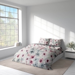 Premium Sateen Bedding Set „Floral“. Bedding sets with plants, 140x200 cm, 160x200 cm, 200x200 cm, 200x220 cm