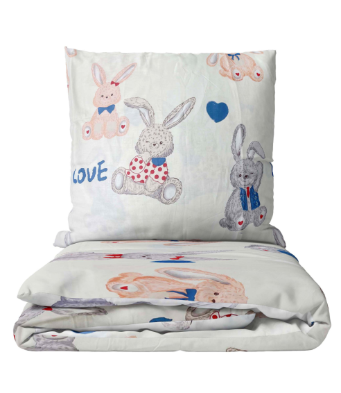 Premium Sateen Bedding Set „Hare“. Satin bedding sets