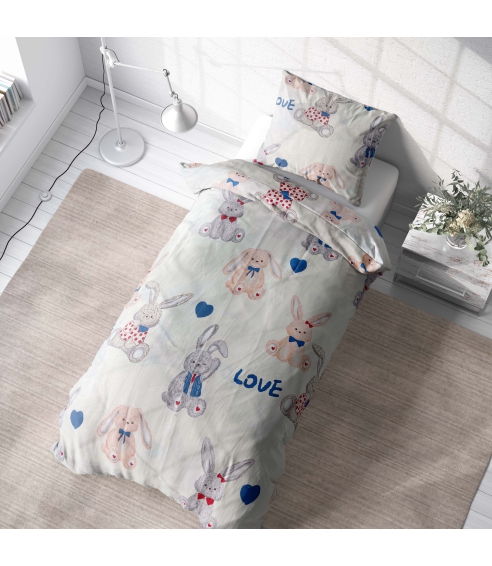Premium Sateen Bedding Set „Hare“. Satin bedding sets