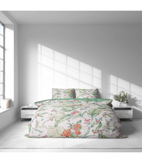 Premium Sateen Bedding Set „Herbalia“. Satin bedding sets