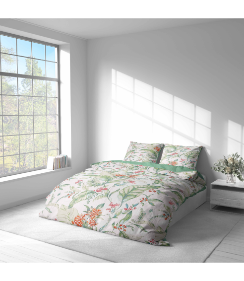 Premium Sateen Bedding Set „Herbalia“. Satin bedding sets