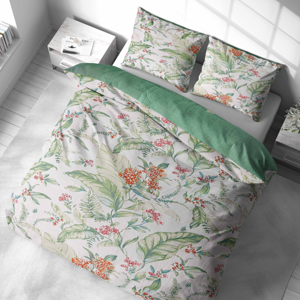 Premium Sateen Bedding Set „Herbalia“. Bedding sets 200x220, 140x200 cm, 200x200 cm, 200x220 cm