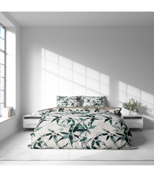 Sateen Bedding Set „Nature’s Sketch“. Satin bedding sets