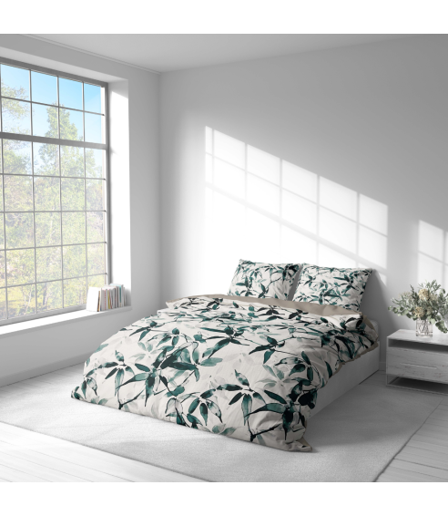 Sateen Bedding Set „Nature’s Sketch“. Satin bedding sets