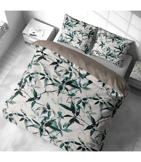 Sateen Bedding Set „Nature’s Sketch“. Satin bedding sets