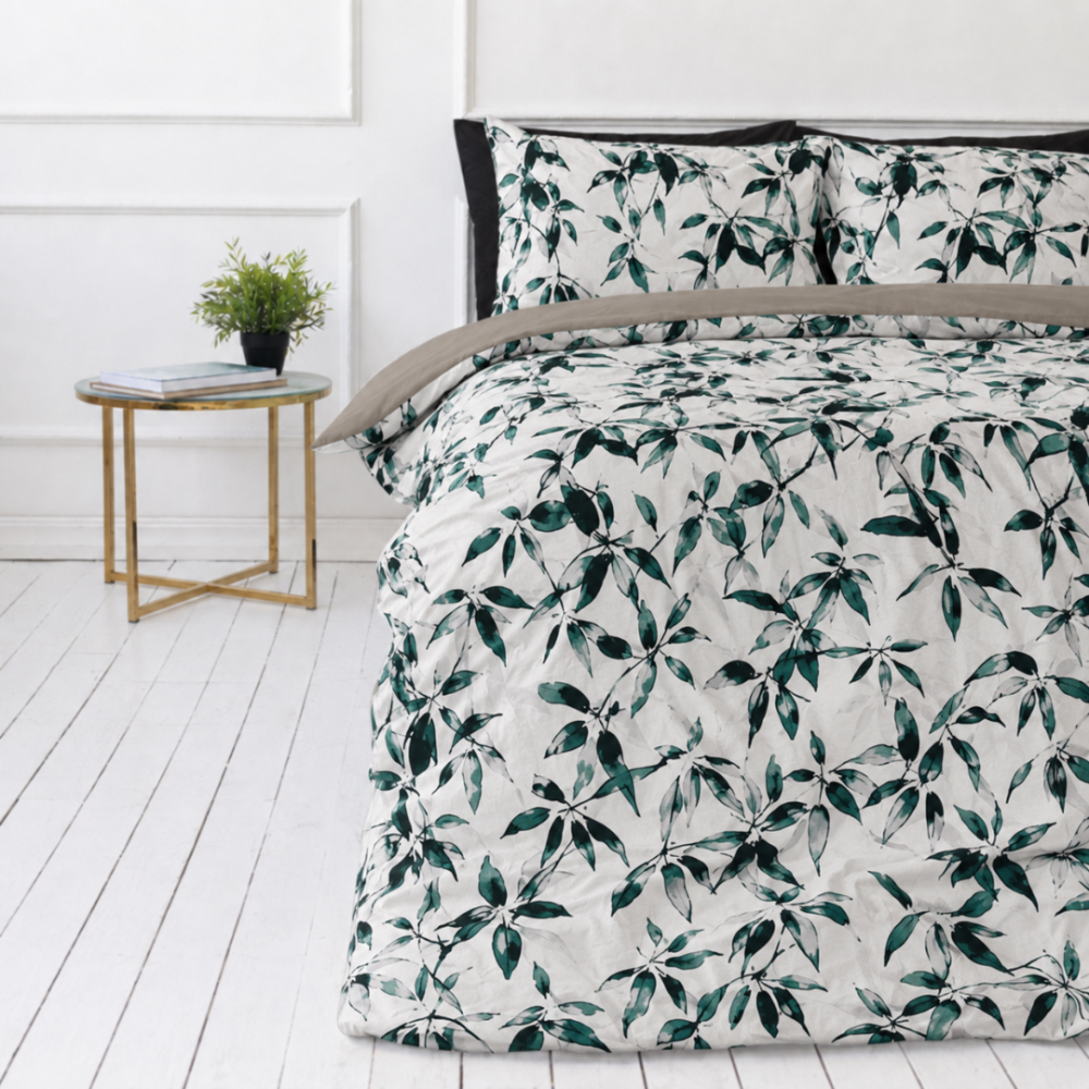 Sateen Bedding Set „Nature’s Sketch“. Bedding sets 135x200, 140x200 cm, 200x200 cm, 200x220 cm Sateen Bedding Set „Nature’s Sketch“. Bedding sets 135x200, 140x200 cm, 200x200 cm, 200x220 cm
