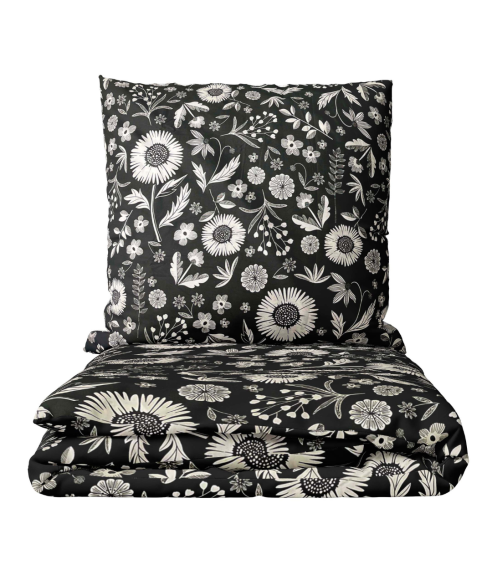 Sateen Bedding Set „Night Flowers“. Satin bedding sets