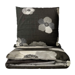 Sateen Bedding Set „Poppiescape“. Bedding sets with plants, 140x200 cm, 200x200 cm, 200x220 cm
