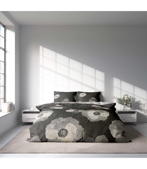 Sateen Bedding Set „Poppiescape“. Satin bedding sets