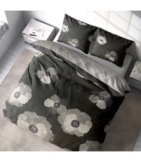 Sateen Bedding Set „Poppiescape“. Satin bedding sets
