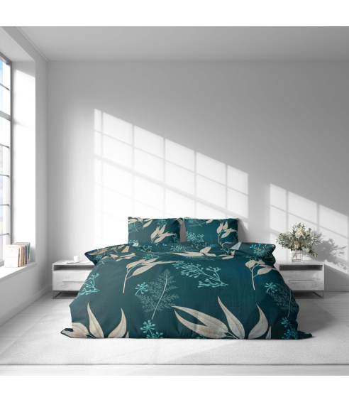 Sateen Bedding Set „Premium Verdure“. Satin bedding sets
