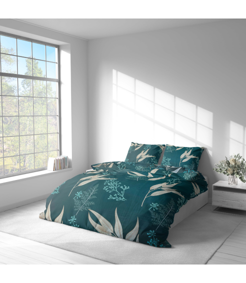 Sateen Bedding Set „Premium Verdure“. Satin bedding sets