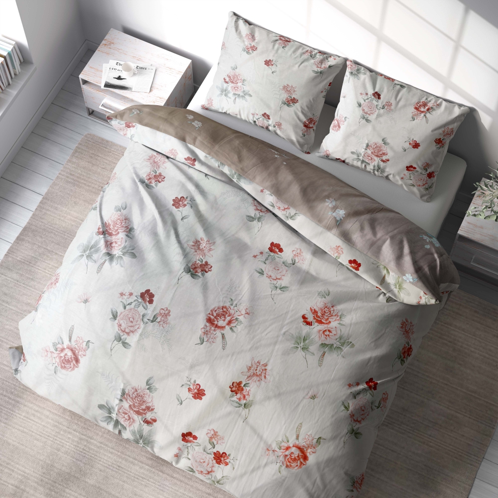 Sateen Bedding Set „Pure Romance“. Bedding sets with plants, 200x220 cm