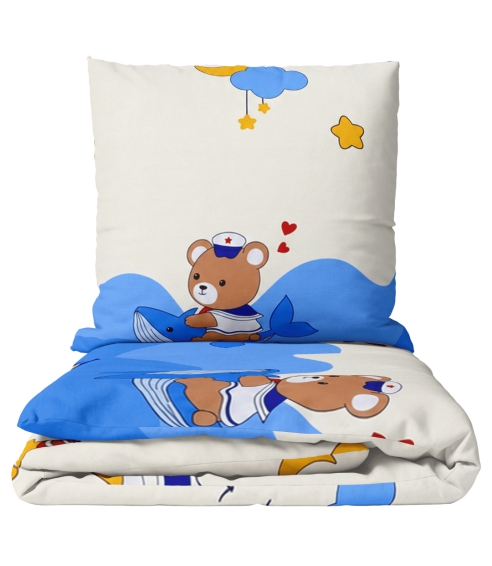 Premium Sateen Bedding Set "Sailor“. Satin bedding sets