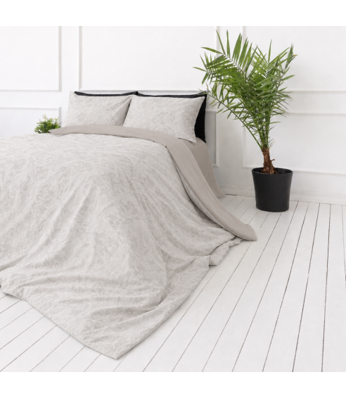 Sateen Bedding Set „Sand Damask“. Satin bedding sets