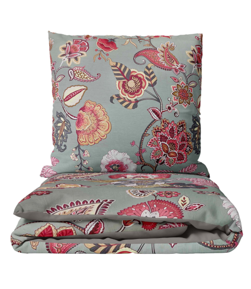 Sateen Bedding Set „Scarlet Garden“. Satin bedding sets