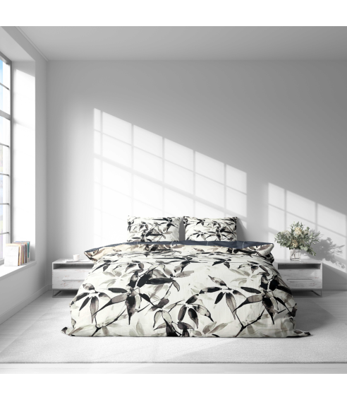 Sateen Bedding Set „Smoky Petals“. Satin bedding sets