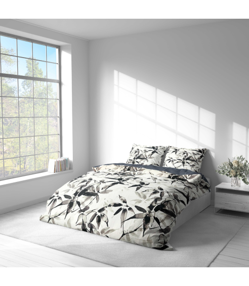 Sateen Bedding Set „Smoky Petals“. Satin bedding sets