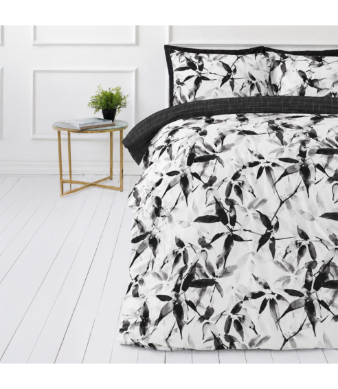 Sateen Bedding Set „Smoky Petals“. Satin bedding sets
