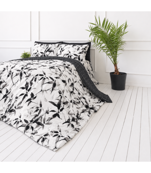Sateen Bedding Set „Smoky Petals“. Satin bedding sets