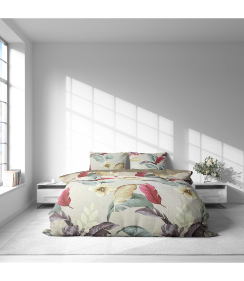 Sateen Bedding Set „Tropical Muse“. Satin bedding sets