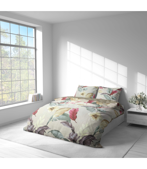 Sateen Bedding Set „Tropical Muse“. Satin bedding sets