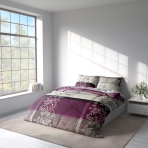 Sateen Bedding Set „Wonderland“. Bedding sets with plants, 140x200 cm, 200x200 cm, 200x220 cm