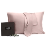 Silk pillowcase „Antico“. Pillowcases 50x60. Pink silk pillowcase with a gift box included.