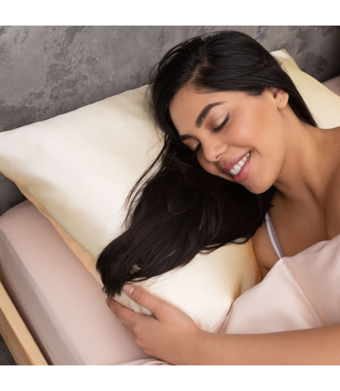 Silk pillowcase „Cream“. Silk pillowcases