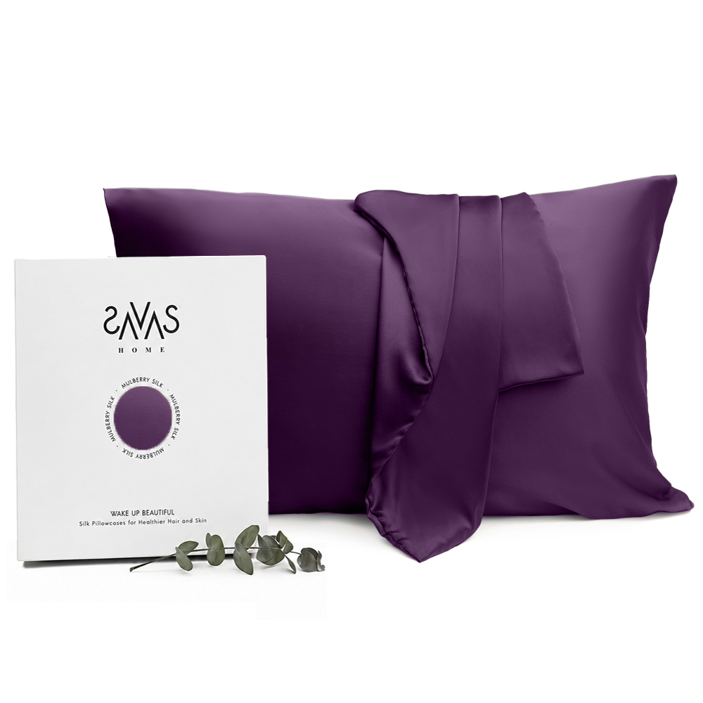 Silk pillowcase "Heather". Pillowcases 50x60. Luxurious dark purple silk pillowcase, incredibly soft and smooth, perfect for a comfortable and elegant night's sleep. Silk pillowcase "Heather". Pillowcases 50x60. Luxurious dark purple silk pillowcase, incredibly soft and smooth, perfect for a comfortable and elegant night's sleep.