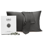 Silk Pillowcase "Iron". Pillowcases 50x60. Luxurious dark grey silk pillowcase, incredibly soft and smooth, perfect for a comfortable and elegant night's sleep.