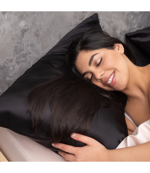 Silk Pillowcase „Obsidian Silk“. Pillowcases 50x70