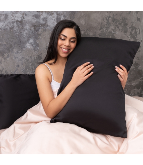Silk Pillowcase „Obsidian Silk“. Pillowcases 50x70
