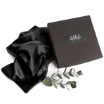 Silk Pillowcase „Obsidian Silk“. Pillowcases 50x70. Luxurious black silk pillowcase that pairs perfectly with modern and minimalist interiors. 