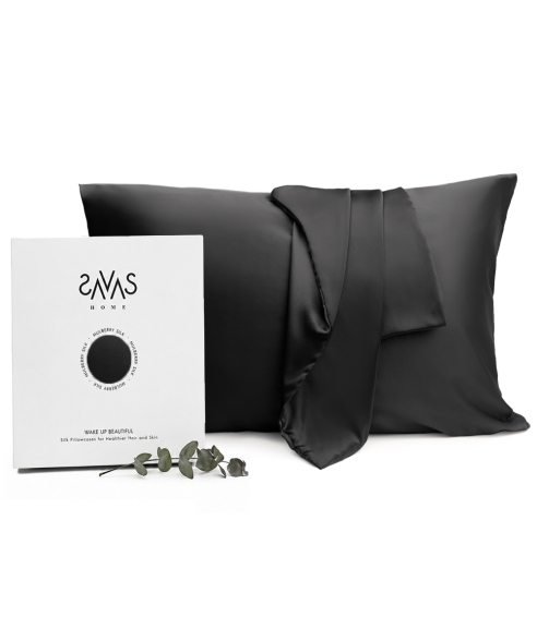 Silk Pillowcase „Onyx“. Silk pillowcases