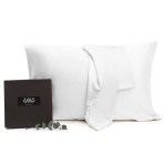 Silk Pillowcase „Snow“. Pillowcases 50x60. White silk pillowcase with a soft, elegant sheen.