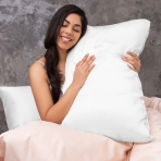 Silk Pillowcase „Snow“. Pillowcases 50x60. Luxurious silk pillowcase in a crisp white shade.