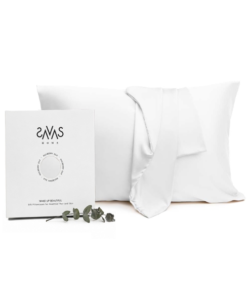 Silk Pillowcase „Snow“. Silk pillowcases
