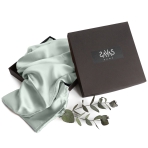 Silk Pillowcase „Spearmint“. Pillowcases 50x60. Luxurious mint silk pillowcase, blending elegance and a refreshing hue for a serene night's sleep.