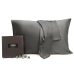 Silk Pillowcase „Storm“. Pillowcases 50x60. Elegant grey silk pillowcase, providing a soft, luxurious touch for a peaceful and rejuvenating sleep.