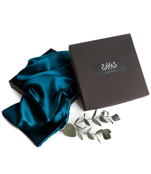 Silk Pillowcase „Turquoise“. Silk pillowcases