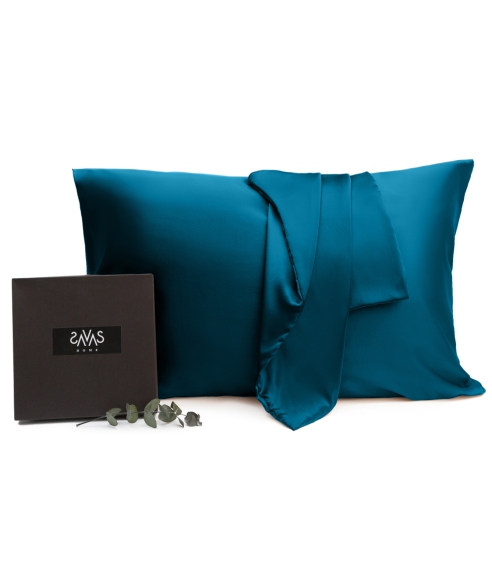 Silk Pillowcase „Turquoise“. Silk pillowcases