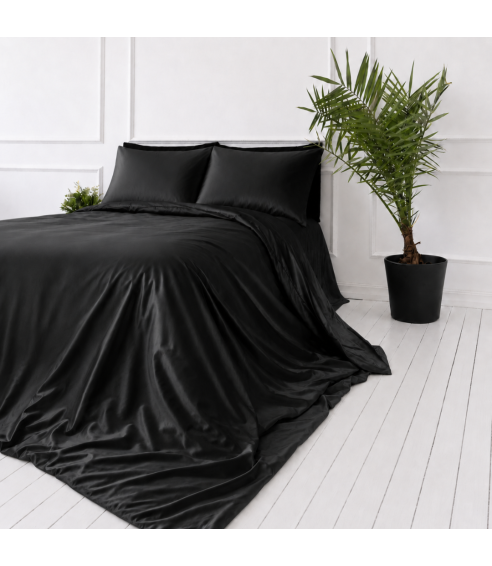 Silk bedding set „Onyx Silk“. Bedding sets 200x220