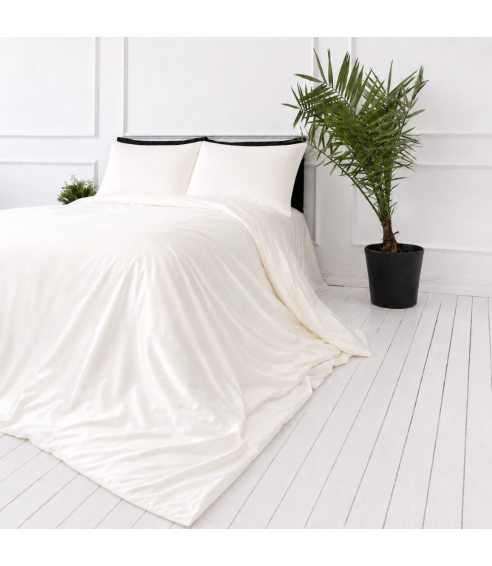 Silk bedding set „Pearl White Silk“. Bedding sets 200x220