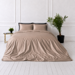 Silk bedding set „Saddle Silk“. Bedding sets, 200x200 cm, 200x220 cm. Elegant champagne toned bedding set with smooth glossy finish Silk bedding set „Saddle Silk“. Bedding sets, 200x200 cm, 200x220 cm. Elegant champagne toned bedding set with smooth glossy finish