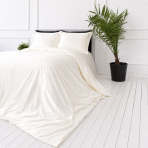 Silk bedding set „Pearl White Silk“. Silk bedding sets, 200x220 cm