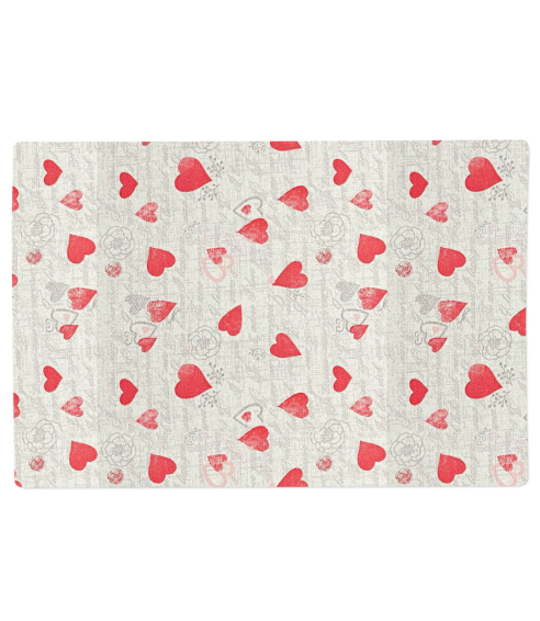 Table placemat “Hearts placemat” 1 pc.. Linen tablecloths