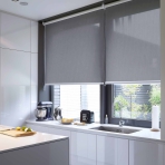 Blackout Roller Blinds “Roll Dark Grey Blackout”, 60x200 cm, 80x200 cm, 100x200 cm, 120x200 cm, 140x200 cm, 160x200 cm, 180x200 cm. Dark grey blackout roller blinds for effective light blocking.