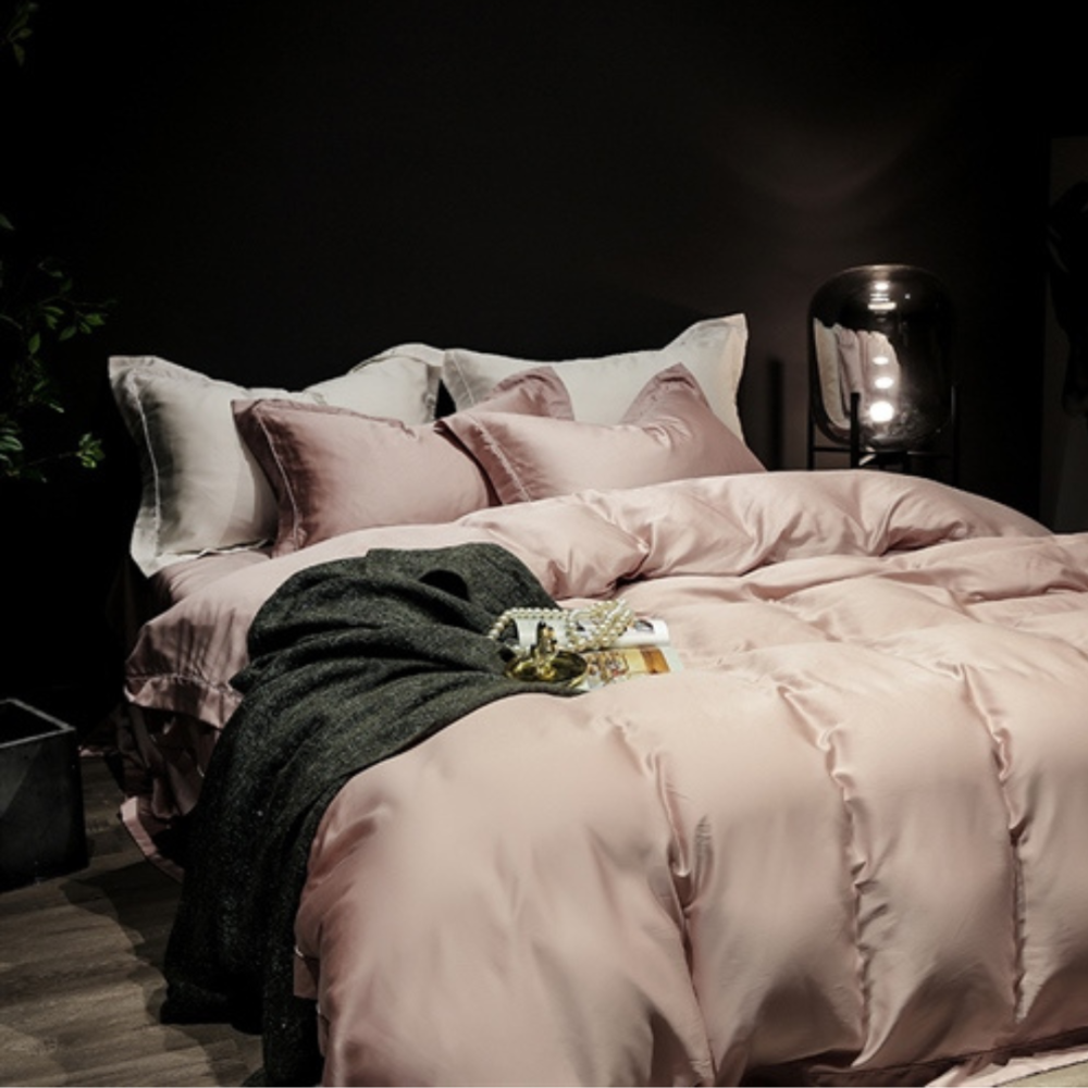 Tencel Bedding Set „Blushella“. Silk bedding sets, 200x230 cm